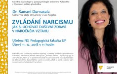 Zvládání narcismu - přednáška dr. Ramani Durvasula